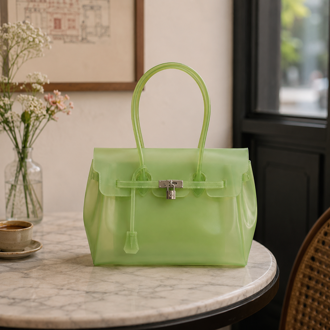 Petalune Lock Tote Bag for Women | Asverra