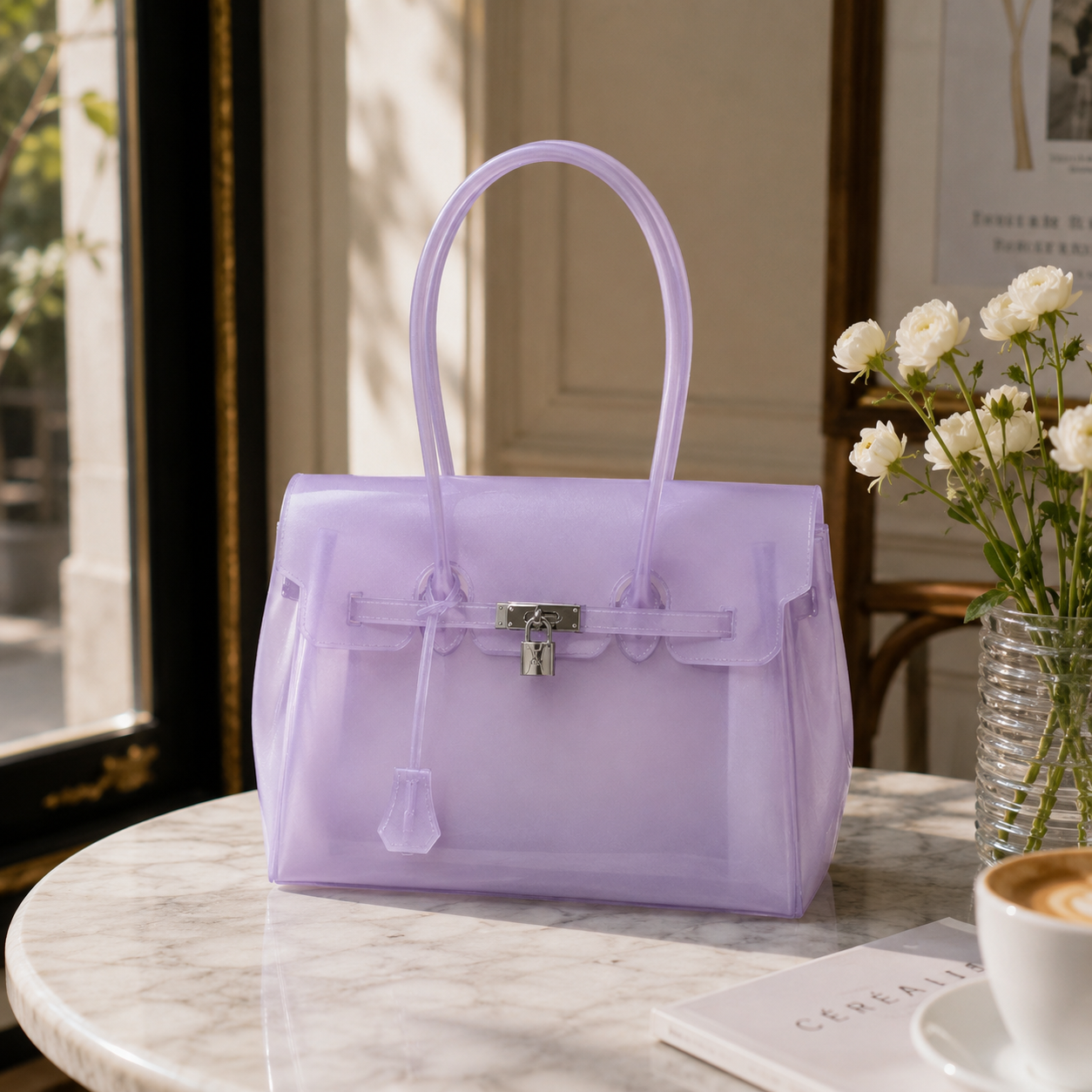 Petalune Lock Tote Bag for Women | Asverra