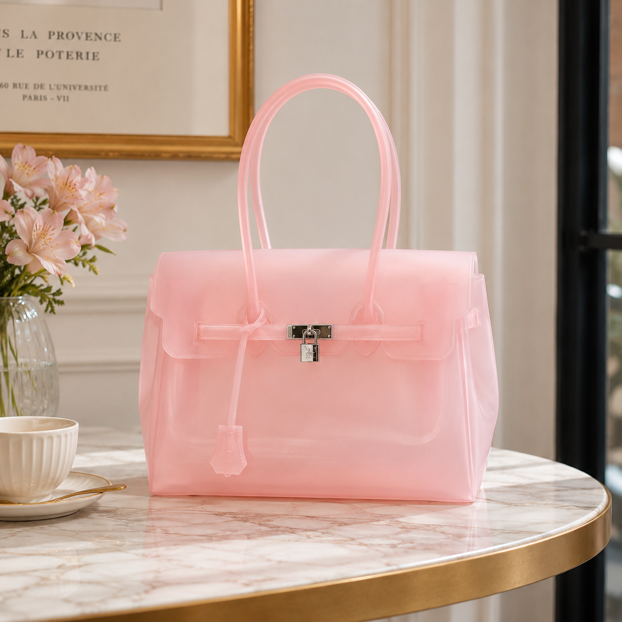 Petalune Lock Tote Bag for Women | Asverra