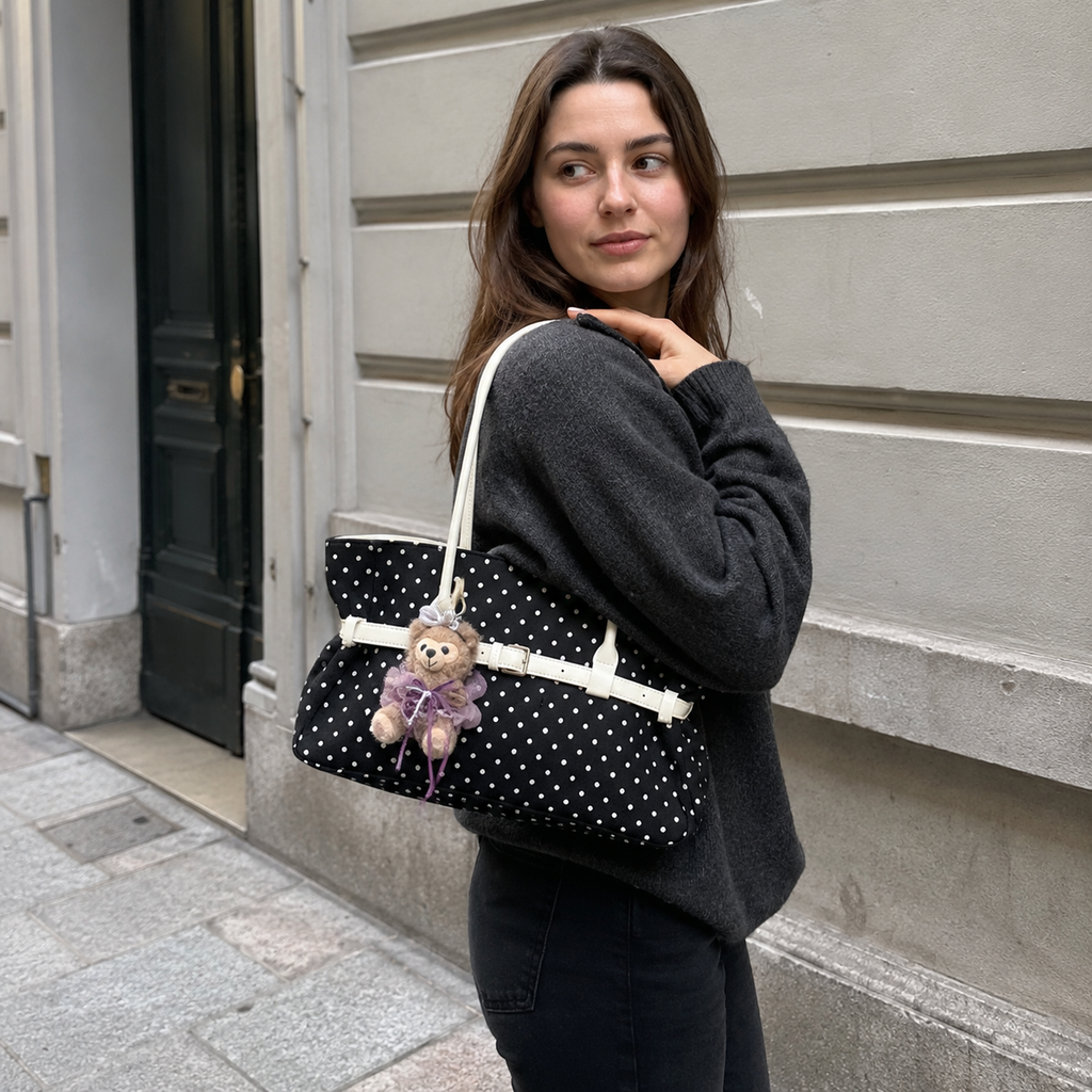 Sac cabas à pois Taffira