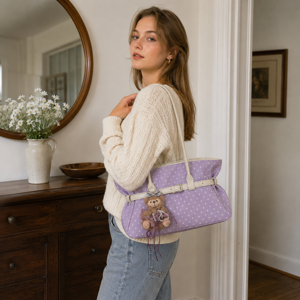 Sac cabas à pois Taffira