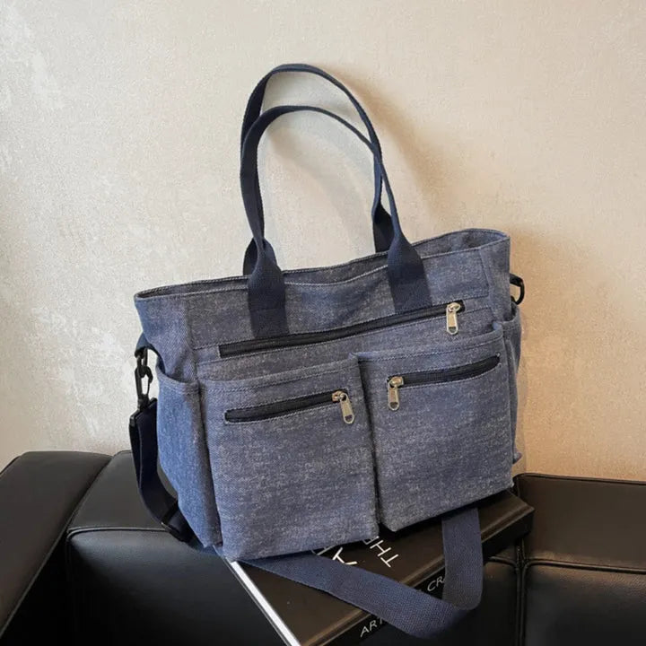 Asverra Kanna Two-Tone Canvas Bag