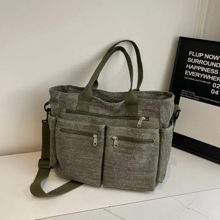 Asverra Kanna Two-Tone Canvas Bag