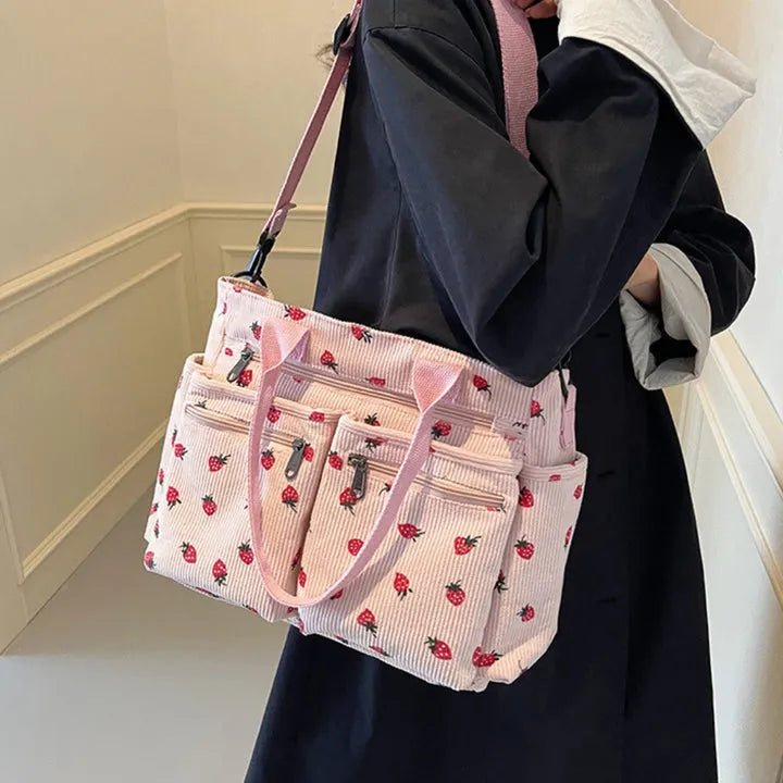 Asverra Kanna Berry Corduroy Bag