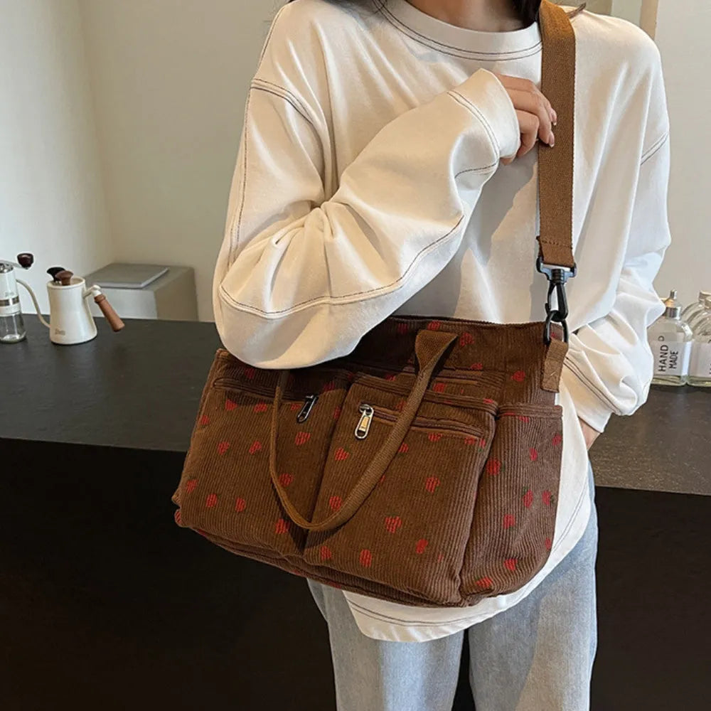 Asverra Kanna Berry Corduroy Bag