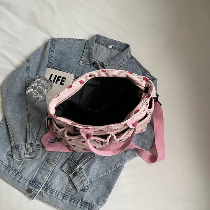 Asverra Kanna Berry Corduroy Bag