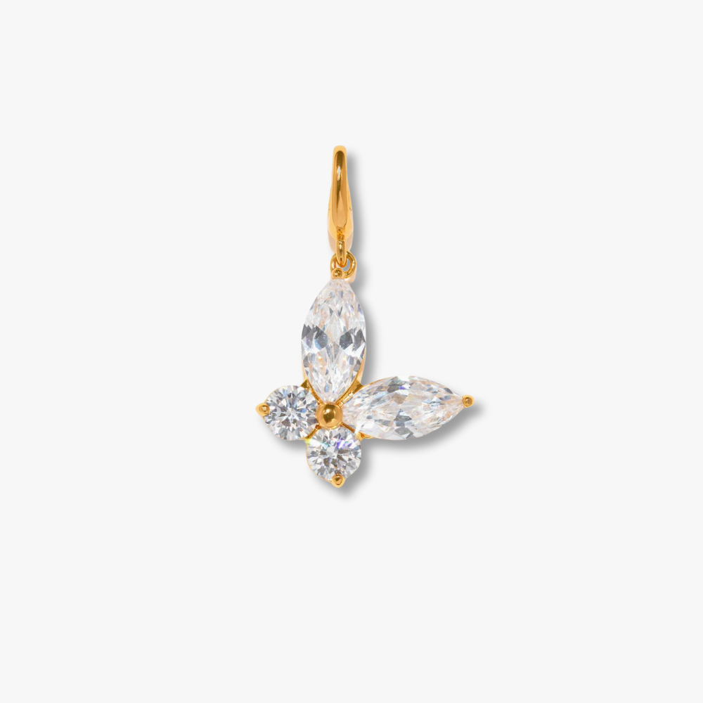 Asverra Crystal Butterfly Bag Charm