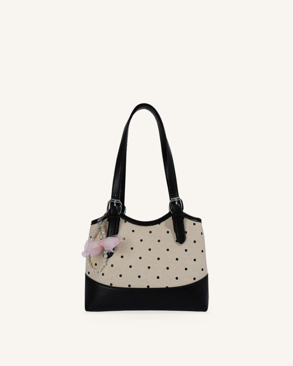 Noirette Schultertasche mit Schleifen-Anhänger Hauptbild
