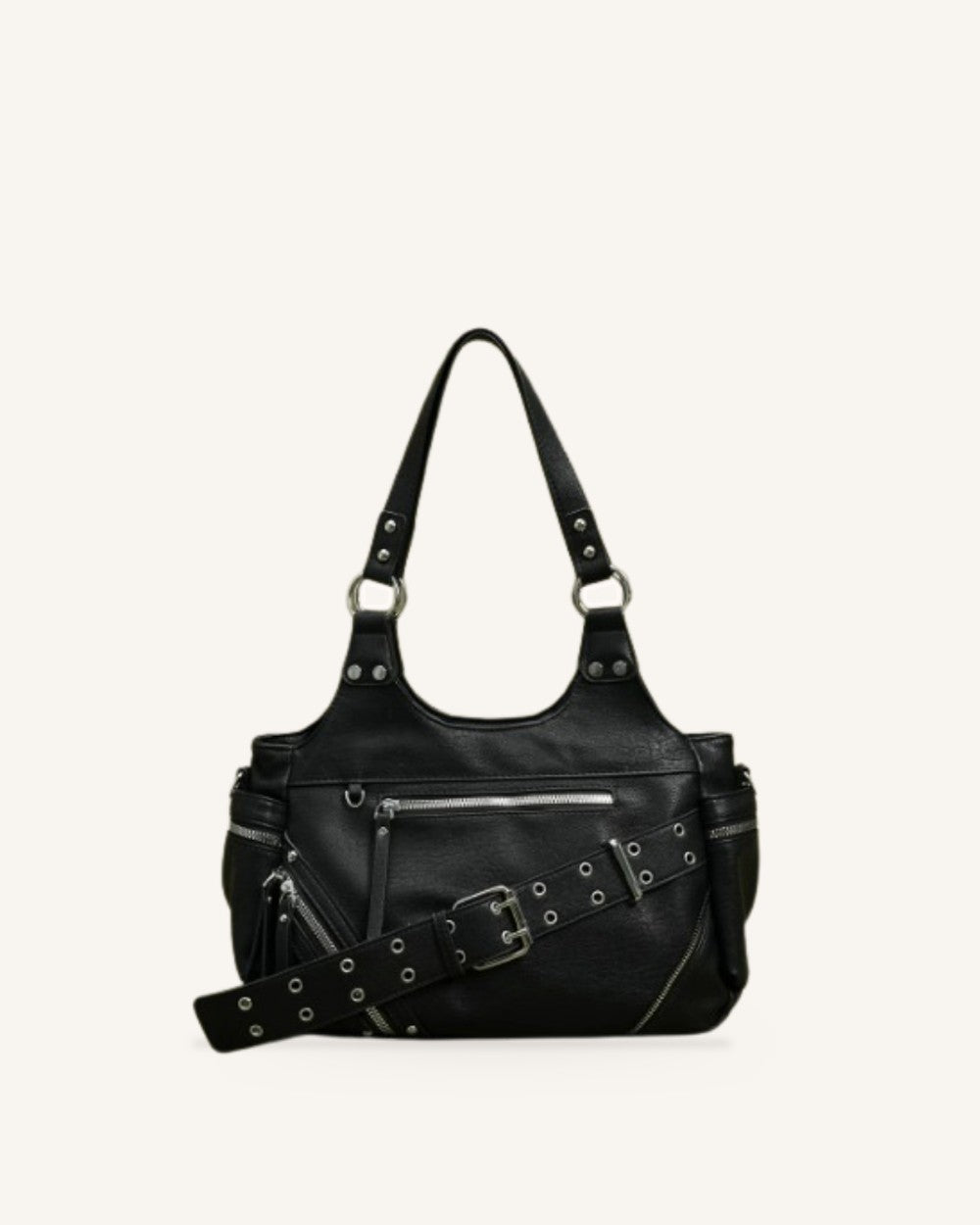Valmira Schultertasche mit Nieten Hauptbild