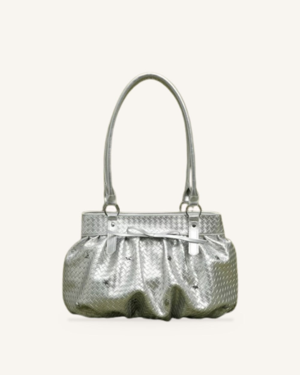 Avelisse glänzende geraffte Schultertasche Hauptbild