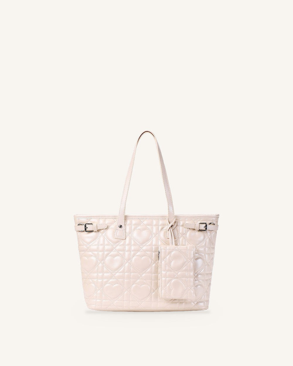 Tendréa Heart Quilted Shoulder Bag - Blush Pink Hauptbild