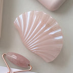 Conchelle Glossy Shell Hair Claw Clip - Pink clip in beauty flat lay