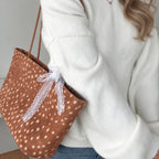 Daimée Suede-Look Shoulder Bag - Classic - worn on the shoulder