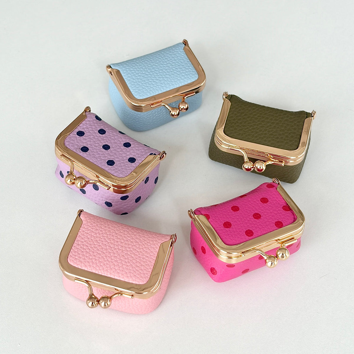 Écrinette Kiss-Lock Jewelry Case - five colours side by side
