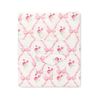 Églantine Rose Print Laptop Sleeve - 11 inch front view in Pink Floral