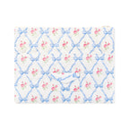 Églantine Rose Print Laptop Sleeve - 15-16 inch landscape in Blue Floral