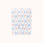 Églantine Rose Print Laptop Sleeve - Blue Floral