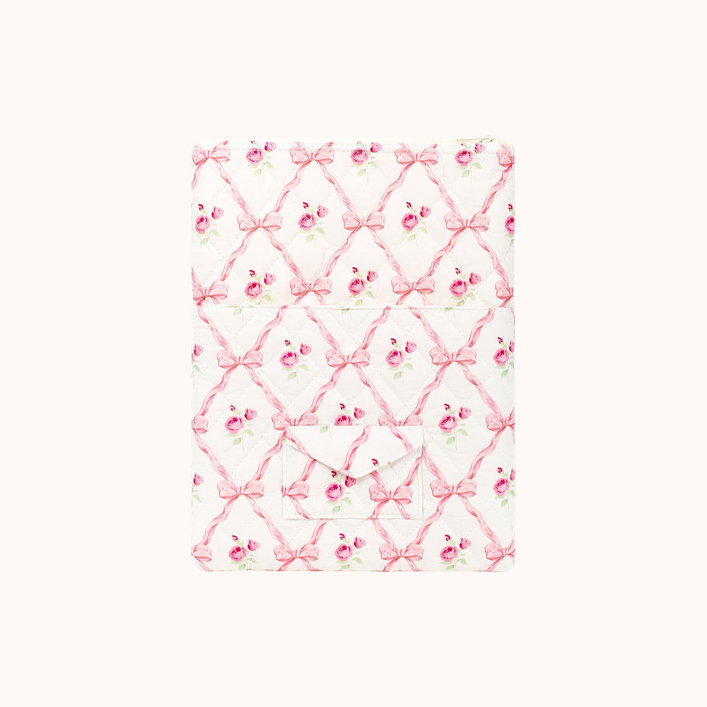Églantine Rose Print Laptop Sleeve - Pink Floral