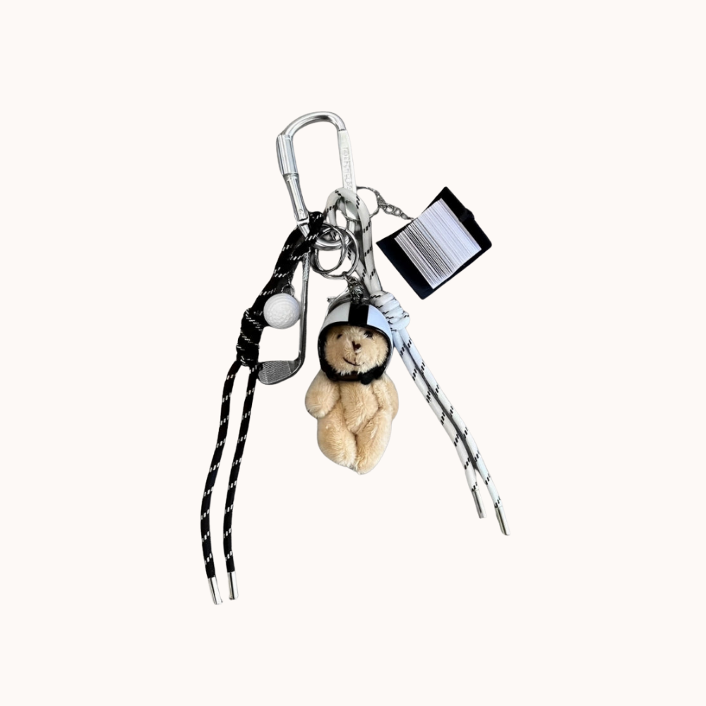 Teddy Rider Bag Charm
