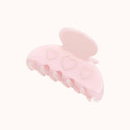Nacrine Pearl Heart Hair Claw Clip - Pink