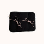 Nastrina Double Bow Laptop Sleeve - Black