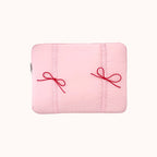 Nastrina Double Bow Laptop Sleeve - Pink