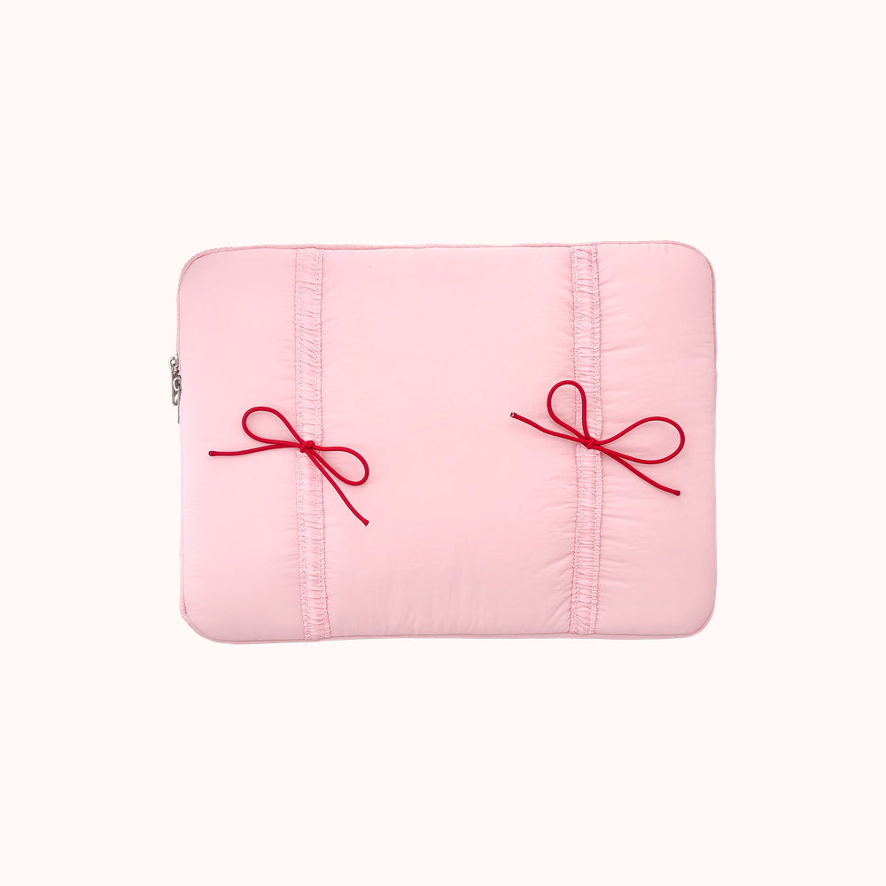 Nastrina Double Bow Laptop Sleeve - Pink