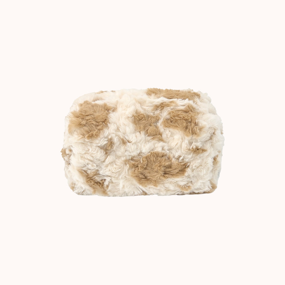 Nuagelle Plush Long-Pile Beauty Bag - Beige