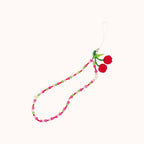 Orchard Swing Beaded Cherry Phone Charm - Cherry Red