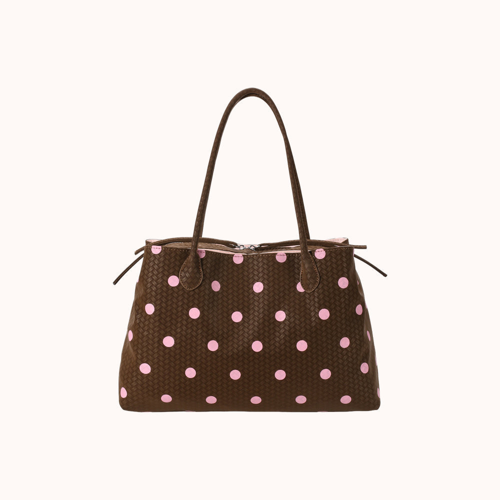 Pralinette Polka Dot Vegan Leather Shoulder Bag Zweites Bild