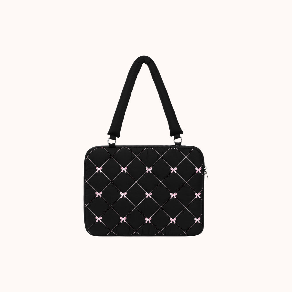 Souffléa Puffy Quilted Laptop Sleeve - Black