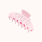 Strassina Polka Dot Rhinestone Hair Claw Clip - Pink