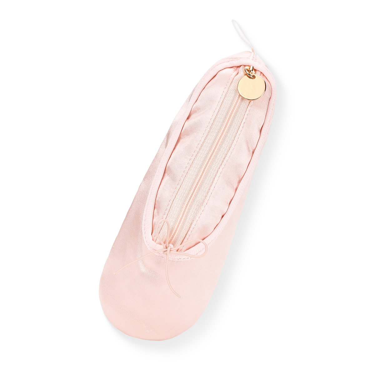 Sylphine Satin Ballet Makeup Pouch - front packshot in Pink Main image