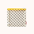 Tulléa Polka Dot Mesh Beauty Bag - Yellow Dot